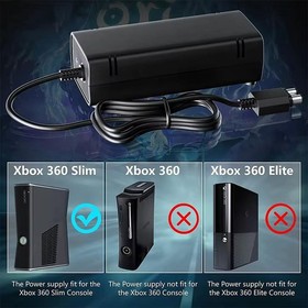 For Microsoft Xbox 360 Slim/S Power Supply Brick AC Adapter Charger w/Power Cord