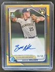 2024 Bowman Brock Wilken Chrome Auto Gold Refractor 1st Prospect #/50 Brewers