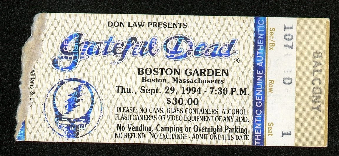 Grateful Dead Concert Tickets for sale | eBay