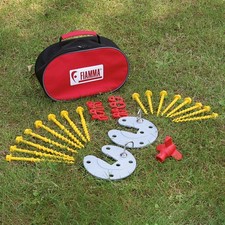 Fiamma Awning Pegs + Plate Foot Kit Camping Caravan Motorhome Ground + Bag