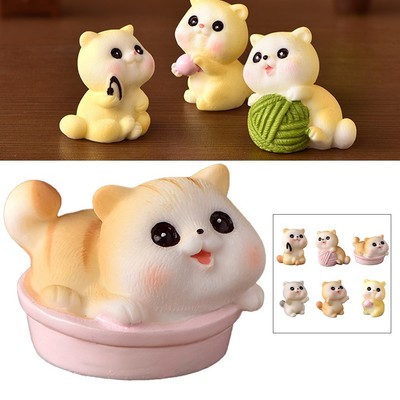 Miniatur Katze Figuren Schreibtisch Zubehör Harz Ornament für Tierliebhaber