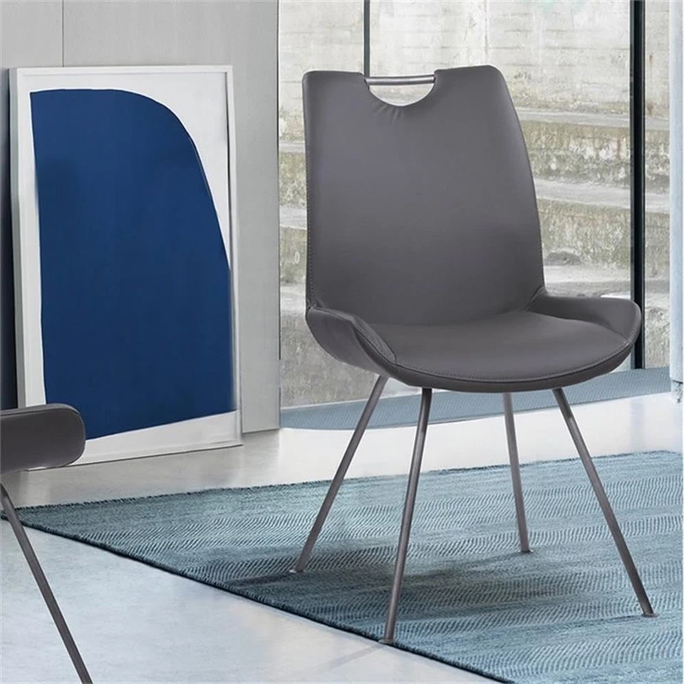 Coronado Dining Chairs, Grey Faux Leather 19.5 x 35.5 x 24.5 - Image 2 of 4