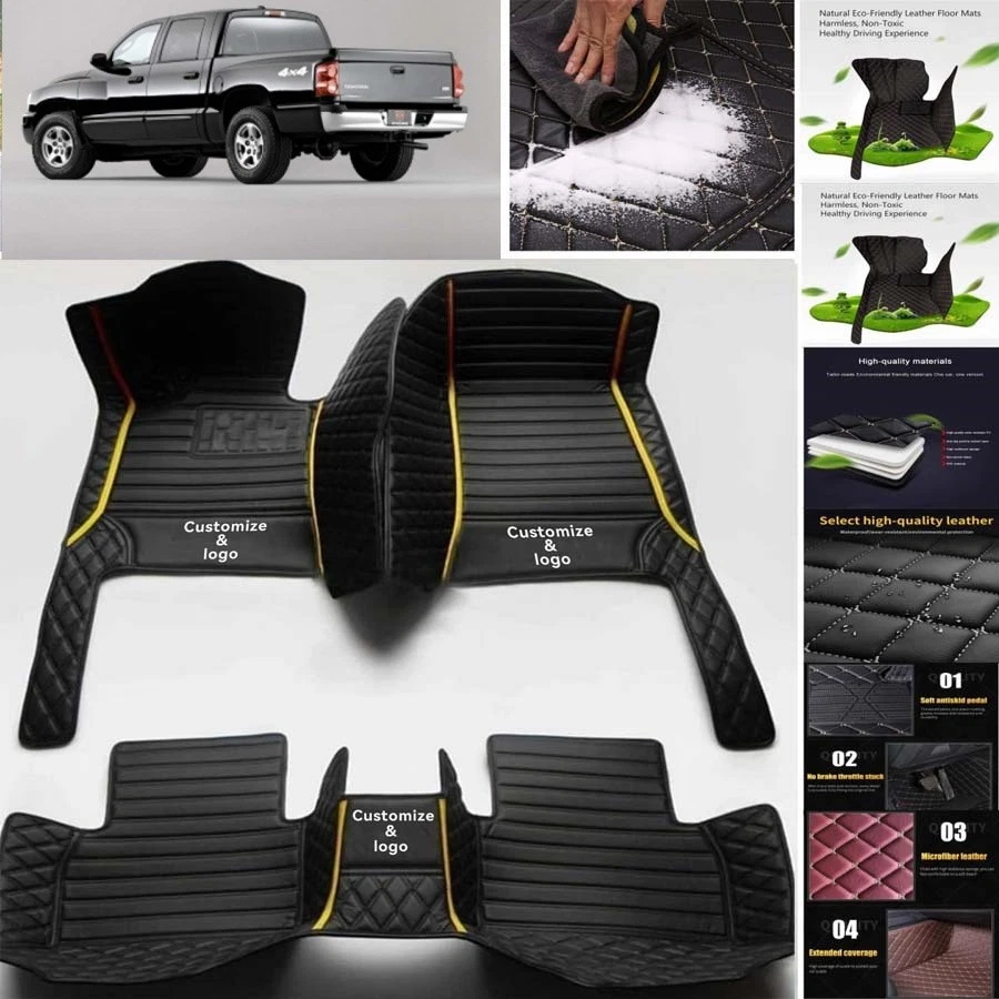 For Dodge Dakota Car Floor Mats Luxury Waterproof Liners Carpets Cargo Custom Foto 3 de 4