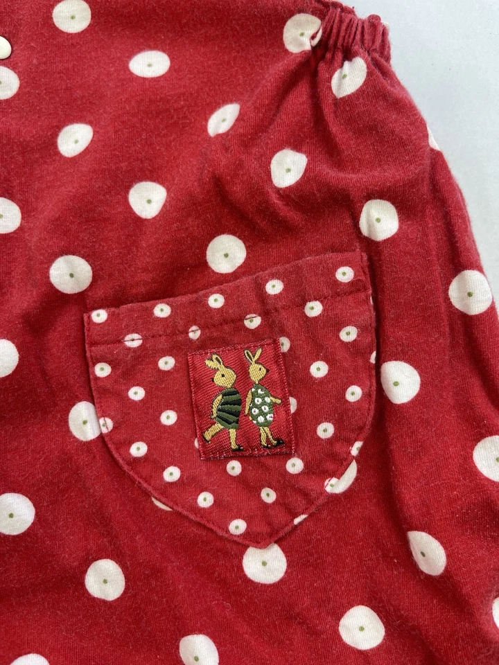 Mameluco y sombrero de colección Baby Mini Par Catomini 12mth rojo y blanco lunadot Foto 2 de 4