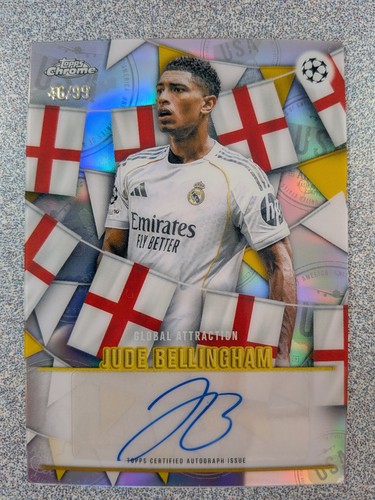 25-26 Topps Chrome Uefa Jude Bellingham Auto Global Attraction /99