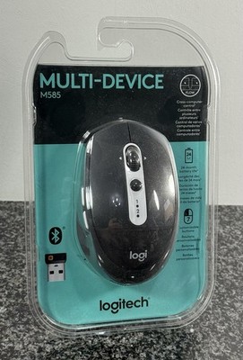 Logitech Multi Device Silent Mouse M585 Battery Operated Gray Black New SEALED