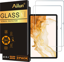 Screen Protector for Galaxy Tab S8 Plus/S7 FE/S7 , 12.4 Inch 2Pack Tempered Glas