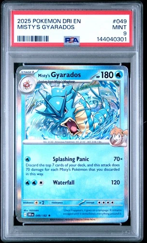 2025 POKEMON DRI EN-DESTINED RIVALS #049 MISTY'S GYARADOS PSA 9