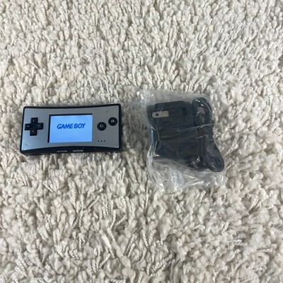 Nintendo Gameboy Micro Black Silver Handheld System Console OXY-001 Tested