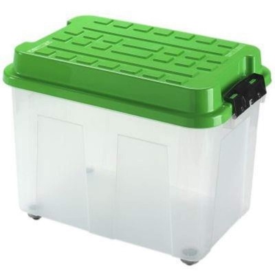 Heidrun Europlast 1655 Deckelbox Kubrik mit Rollen, 75l