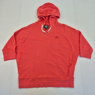 ROOTS Hoodie Medium 12 14 rot Damen Baumwolle Freizeit Pullover 3/4 Arm