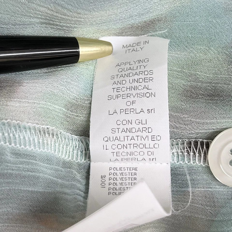 Traje de baño para mujer La Perla marrón/naranja con botones delanteros encubrir busto superior 52" Foto 3 de 4