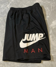 Nike Jordan Jumpman Black Basketball Shorts Boy's Large 12-13 9" Inseam