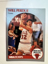 1990-91 Hoops #68 Will Perdue Chicago Bulls Vintage Trading Card NM-M