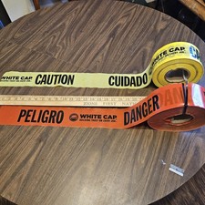 Safety Hazard Barrier Tape - Caution, Danger, Cuidado, Peligro, Construction