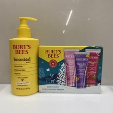 SET: Burt's Bees Boosted Body Daily Lotion 13oz Hand Cream Trio Gift Set