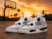 WOMEN'S Jordan 4 Retro Military Black White All Size US 5.5-11