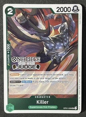 Killer Judge Pack Vol. 3 Foil Stamped One Piece Promo Card OP01-039