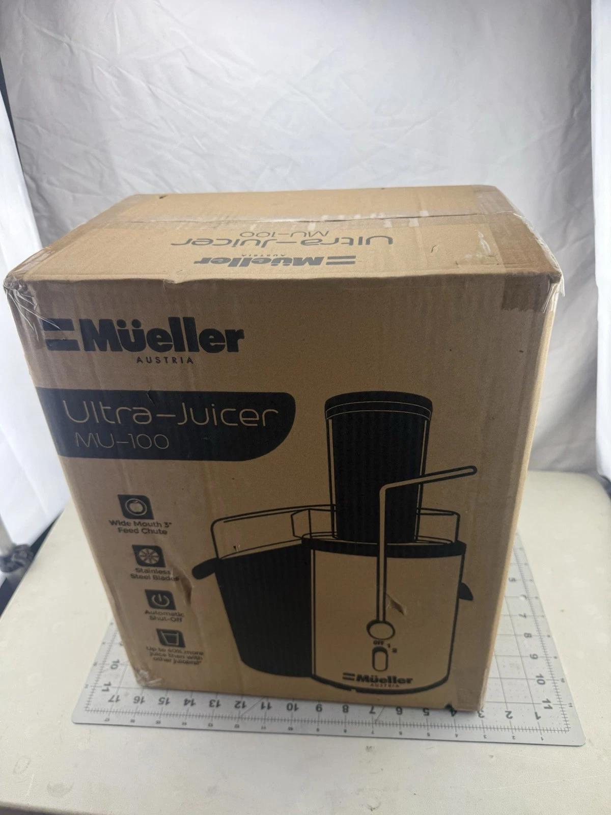 Mueller MU-100 Wide Mouth Feed Chute Ultra Juicer Extractor, Auto Shut Off
