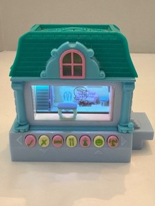 Pixel Chix Blue Mansion House RARE Mattel 2005 Tested Working - See Video -