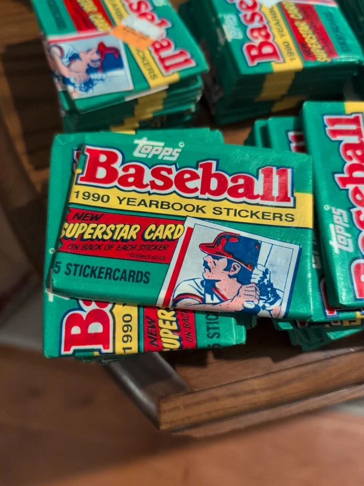 Pegatinas de anuario de béisbol Topps 1990. 170 Packs Foto 3 de 3