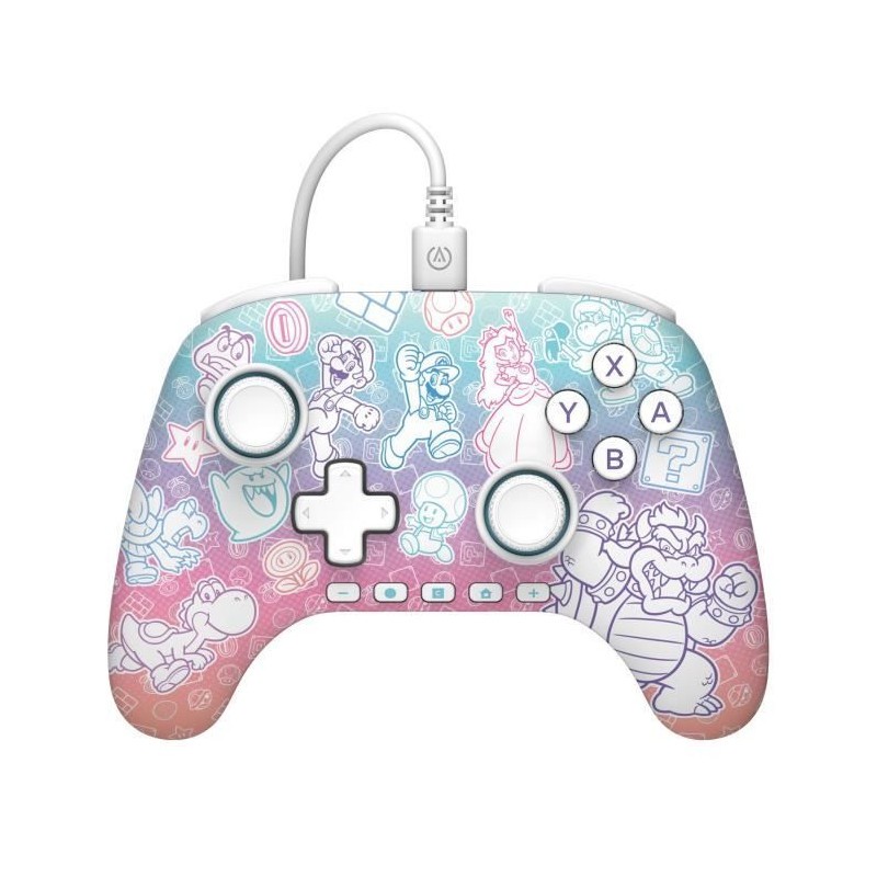 Manette Switch 2 Filaire Power A avec Boutons Arrière Programmables Mario
