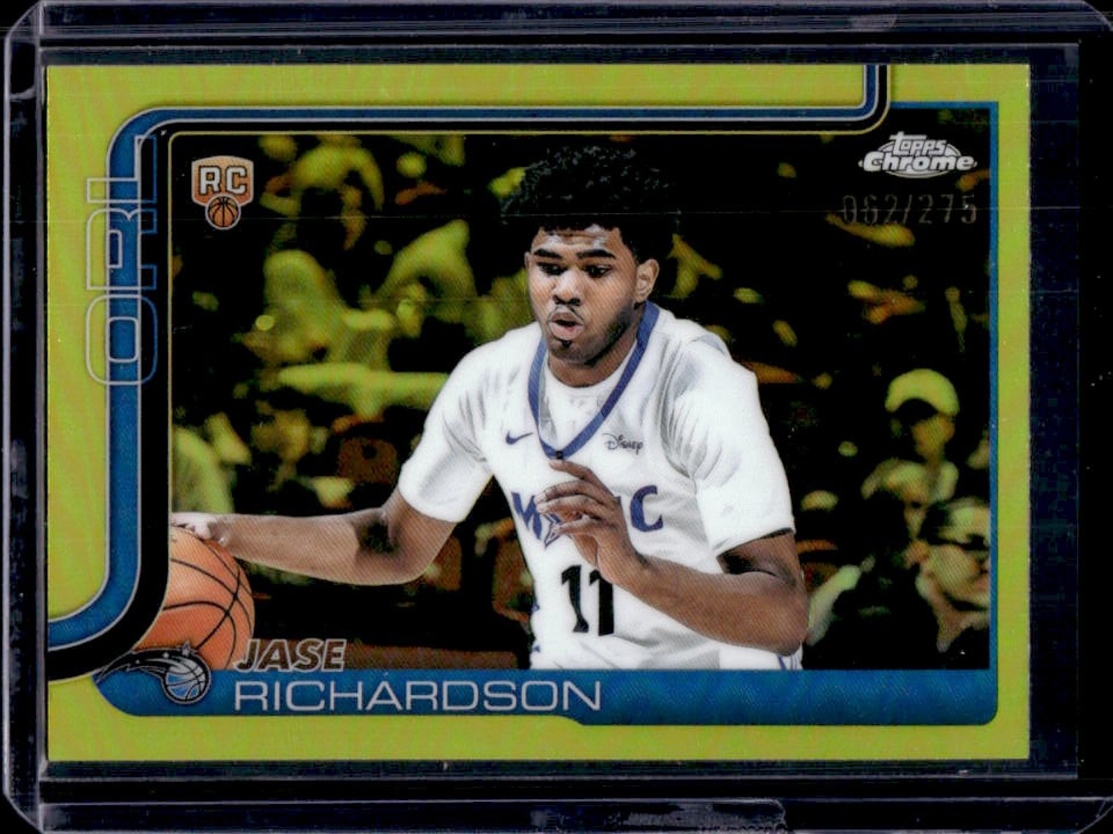 2025-26 Topps Chrome Jase Richardson RC Yellow Refractor #62/275 Magic