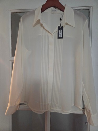 ARITZIA Babaton Rivington Blouse SIZE MEDIUM LIGHT BIRCH NWT $110