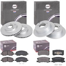 ABS BREMSSCHEIBEN + BELÄGE VORNE+HINTEN passend für MITSUBISHI LANCER 8 VIII
