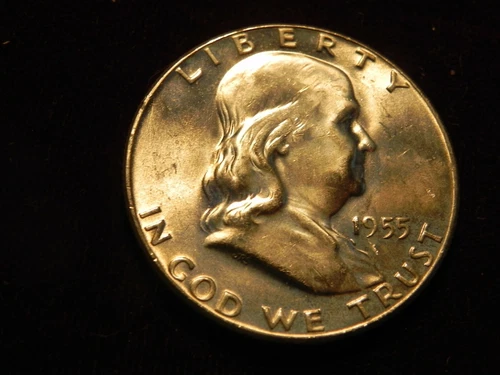 1955 Franklin Half Dollar Gem Bu 90% Silver BB271