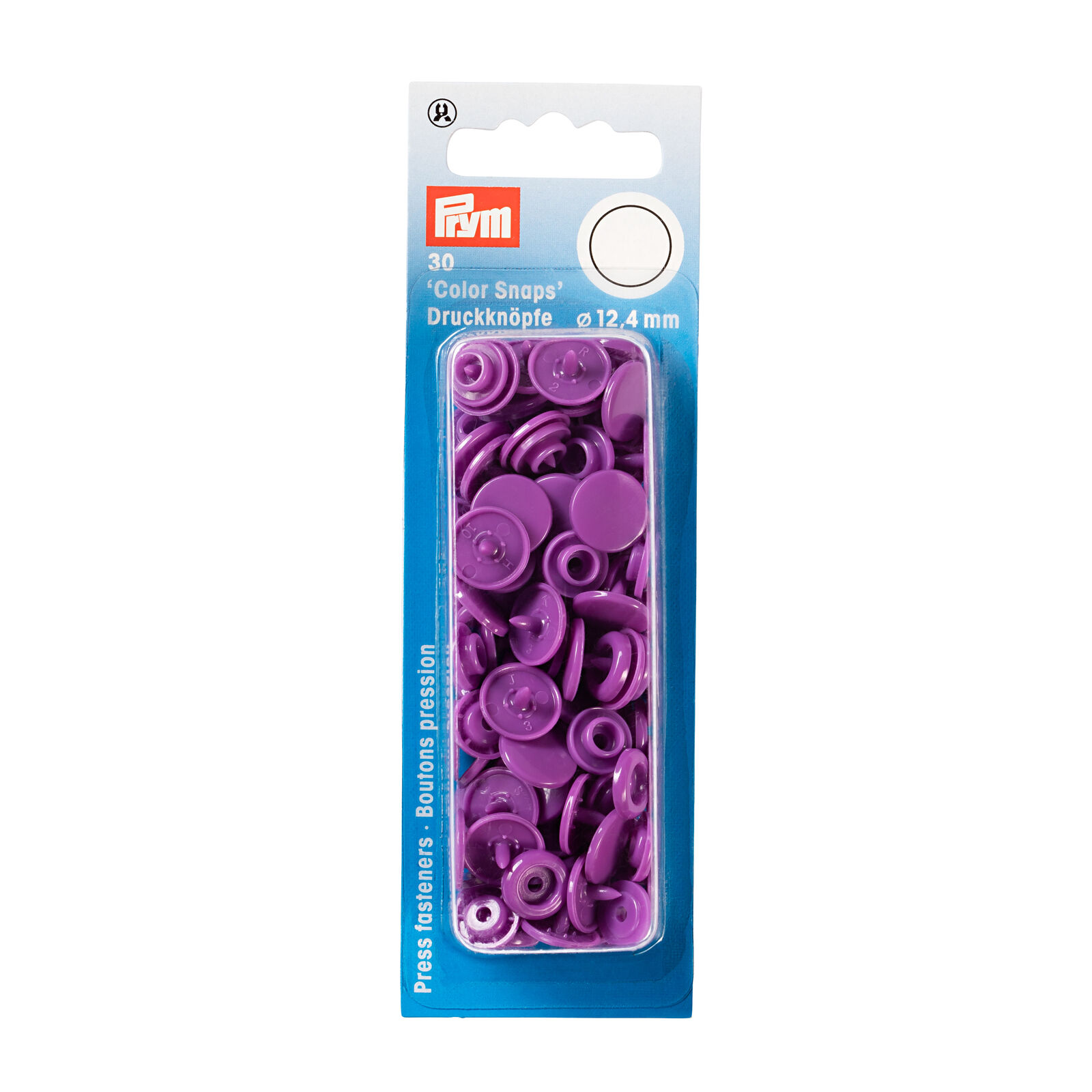 Prym Lilac Non-Sew Press Fasteners OFFicial site - Round 12.4mm Pieces 30 Import