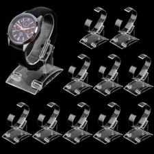 10Pcs Display Good Rack Clear Holder Stand Fashion Show Box Case For Wrist Watch
