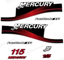 Mercury 115 hp Outboard Reproduction Decals S...