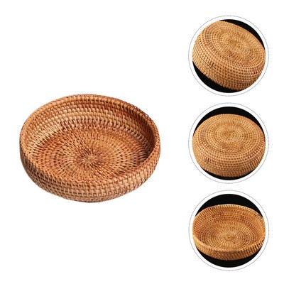 Decorative Storage Woven Rattan Basket Obstkorb Snack Brotkorb Zum Servieren