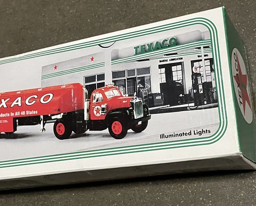 Texaco B Mack Tanker - 1958 JMT Replicas Plastic Truck Bank Illuminated Lights - Picture 2 of 7