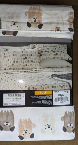 Cuddl Duds Full Size Microfiber Sheet Set Soft & Cozy Pugs Dogs mar24 - Picture 5 of 8
