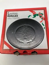 Noel Christmas Dessert Plates Les Verreries De Saint Gobain Duralex Set of 4 8"