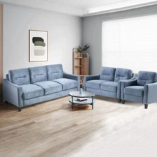 Modern 3-piece set 6seater Upholstered Couch Comfortable Sectional Couches set