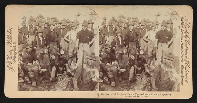 Our brave soldier boys Camp Alger Ready for duty anywhere c1900 Old Photo 1
