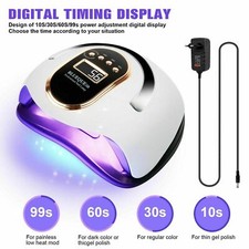 LAMPADA UV LED GEL UNGHIE PROFESSIONALE 168W 36 LED FORNETTO NAIL ART COLATA V8