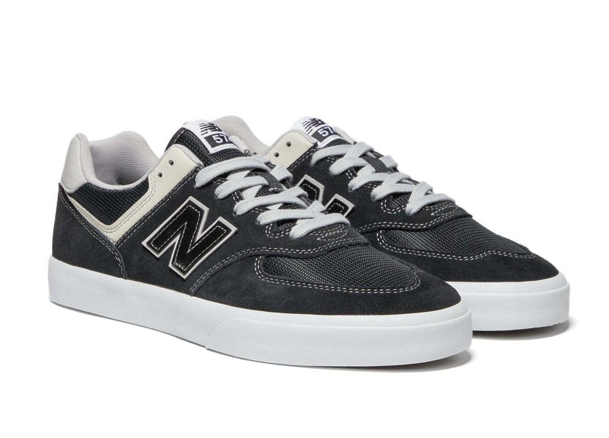 NM574VCB] Mens New Balance NUMERIC 574 VULC 'BLACK GREY' | eBay