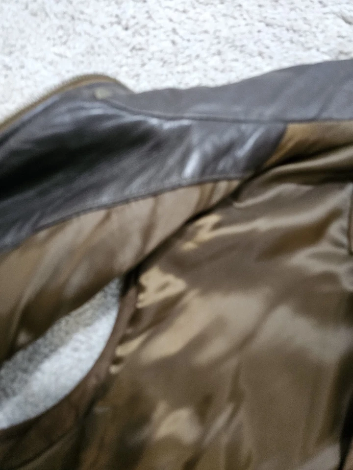 Daniel Cremieux Men's Vest Small Brown Leather Suede Warm Quilted Full Zip - Image 4 of 4