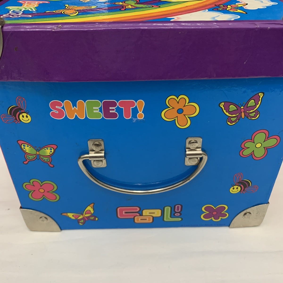 Lisa Frank Girls Rule Storage Box Trunk W/ Metal Corners