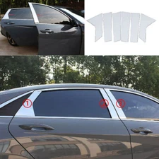 For Hyundai Elantra 21-23 Steel Chrome Exterior Window BC Pillar Post Decoration