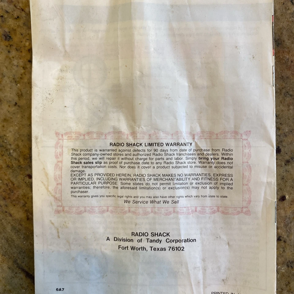 Radio Shack Remote Control Robie Junior Intelligent Robot Owners Manual 1986 9pp - Image 3 of 4