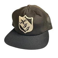 Vintage New Era Pro Model SnapBack Trucker Hat - USA Made - HGG - Brown Mesh