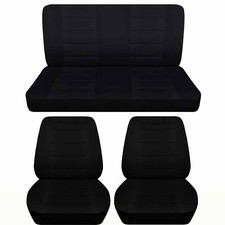 Fits 1965 Ford Falcon 2 Dr Sedan Front Buckets And Solid Rear Seat Covers Black Fits 1965 Ford Falcon 2 Dr Sedan Front Buckets And Solid Rear Seat Covers Black