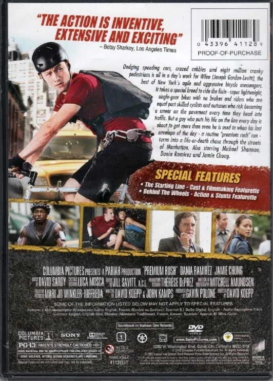 Movie - Premium Rush - DVD - With Case | eBay