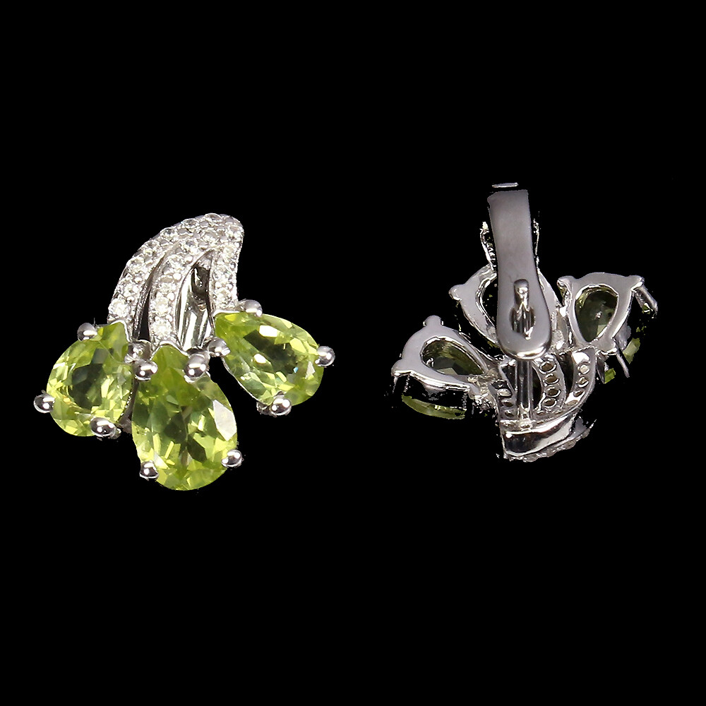 Boutons De Manchette Argent 925 Avec Péridot Et Perle - Fait Main En Inde, Pour Homme