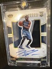 2015-16 Crown Royale Karl Anthony Towns RC Prime Silhouettes Auto Patch /25